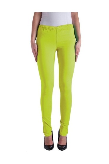 Pantaloni galben neon tip colant  - 1
