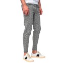 Pantaloni casual gri cu imprimeu linii Frilivin - 4